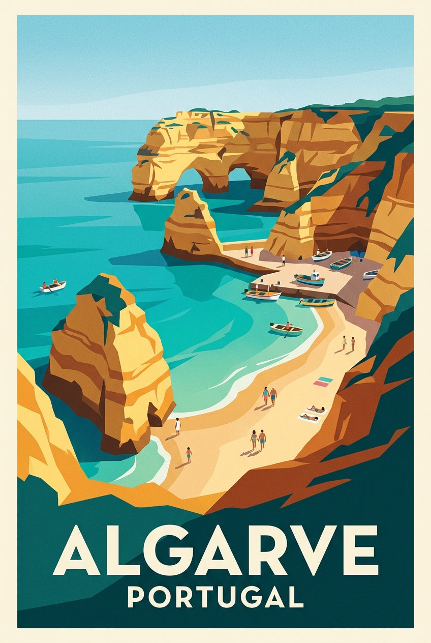 Affiche de l'Algarve, poster Portugal | Afich