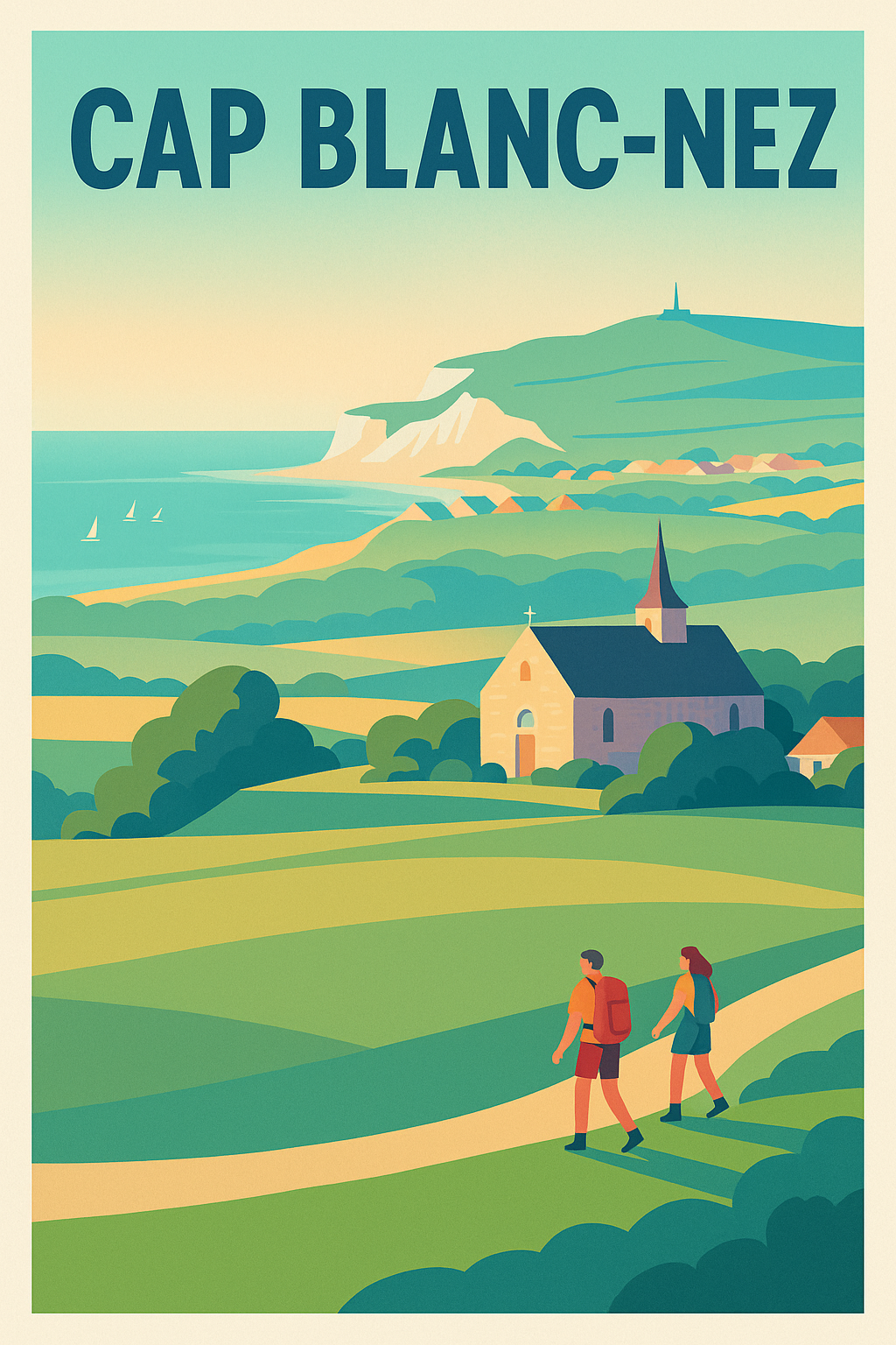 Affiche de Cap Blanc-Nez - L'éclat sauvage de la Côte d'Opale