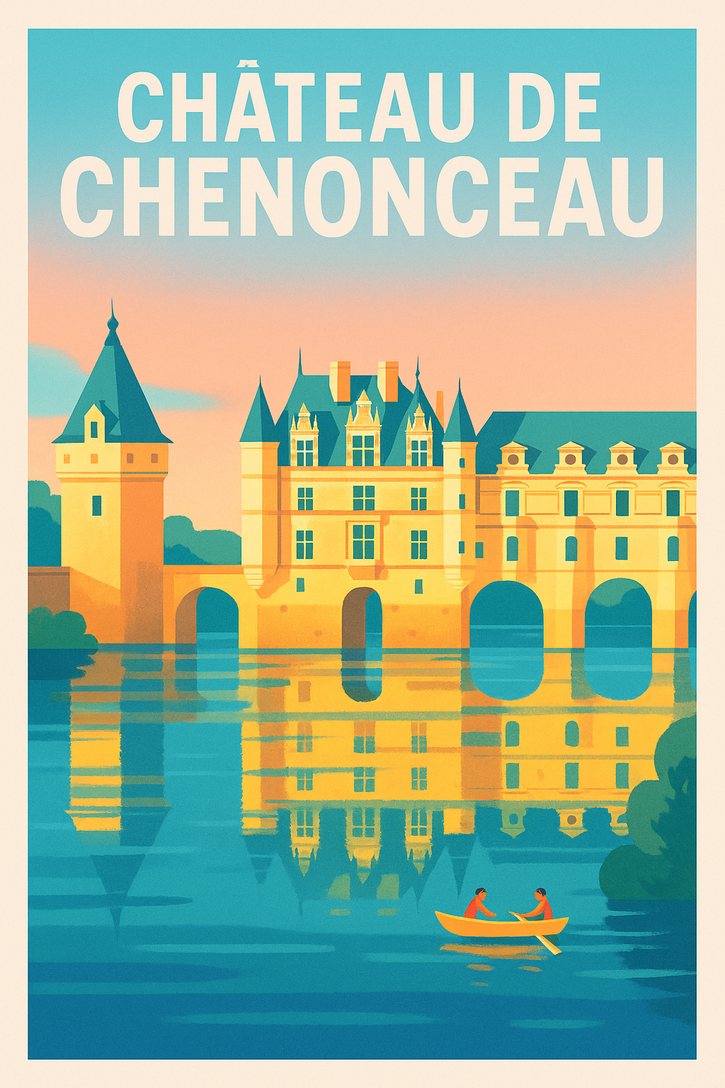 Affiche de Château de Chenonceau - L'élégance de la Loire au fil de l'eau