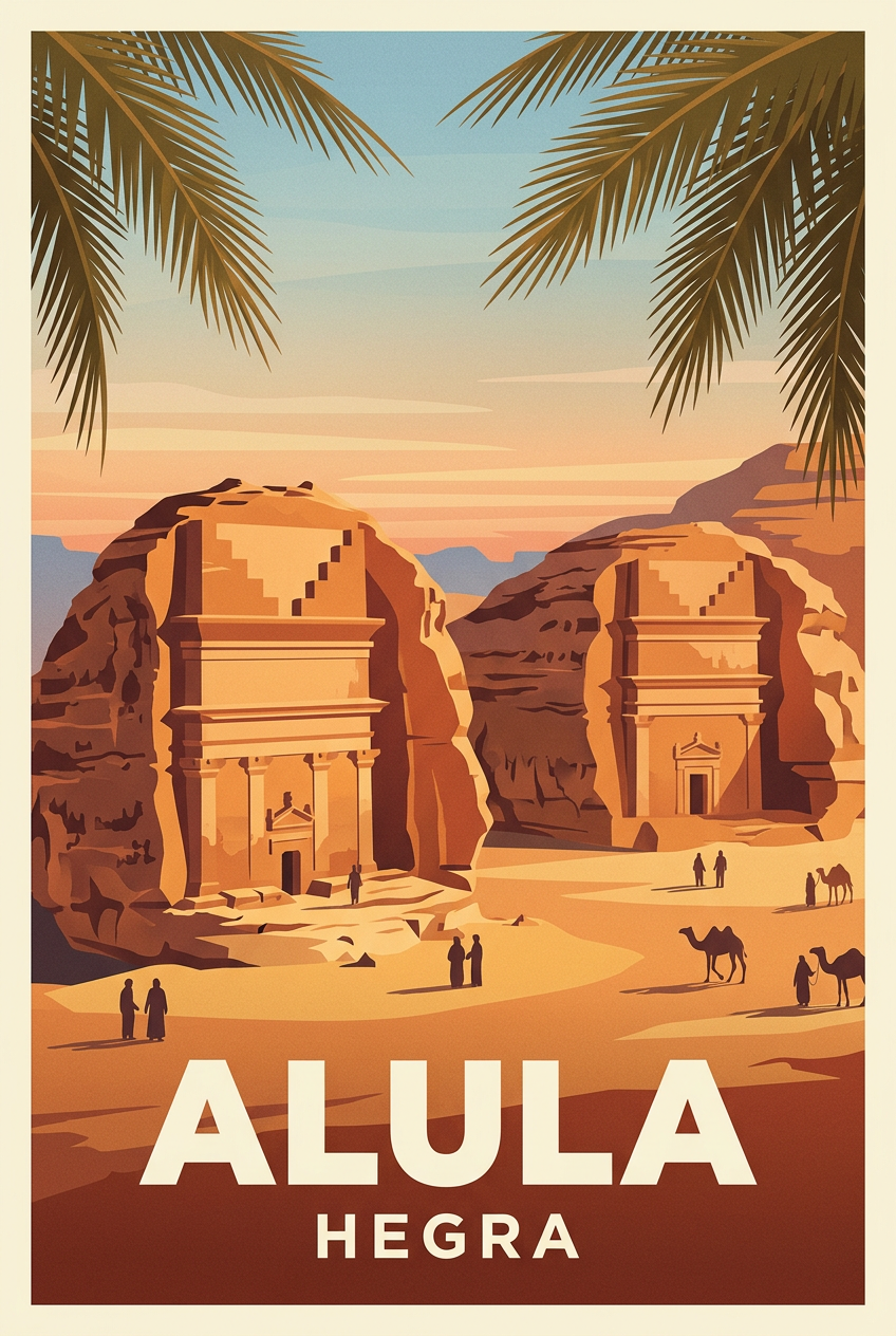 Affiche d'Alula, Hegra Arabie Saoudite | Afich