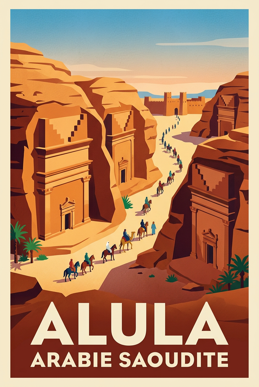 Affiche d'Alula, Hegra Arabie Saoudite | Afich