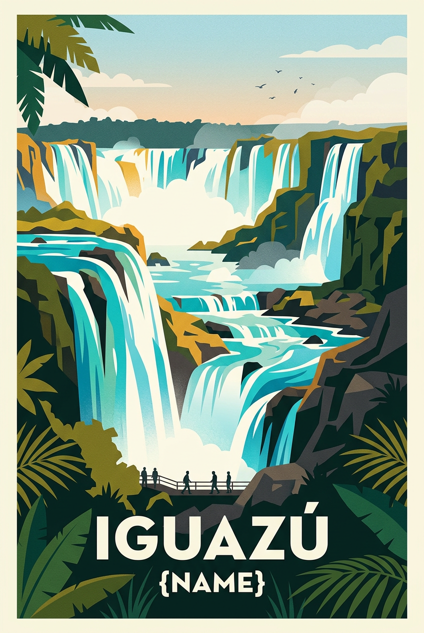 Affiche d'Iguazú, chutes d'eau Argentine | Afich