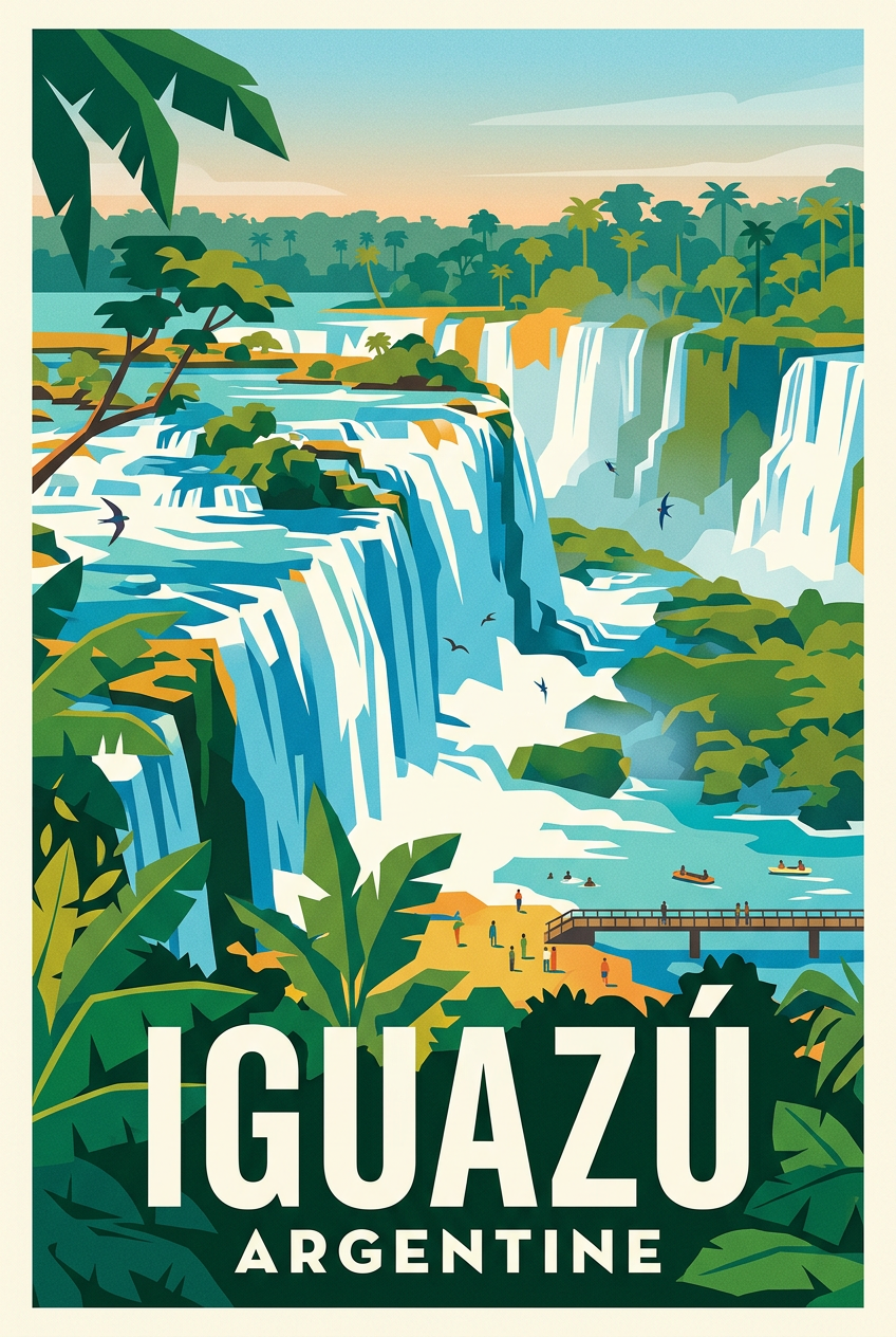 Affiche d'Iguazú, chutes d'eau Argentine | Afich