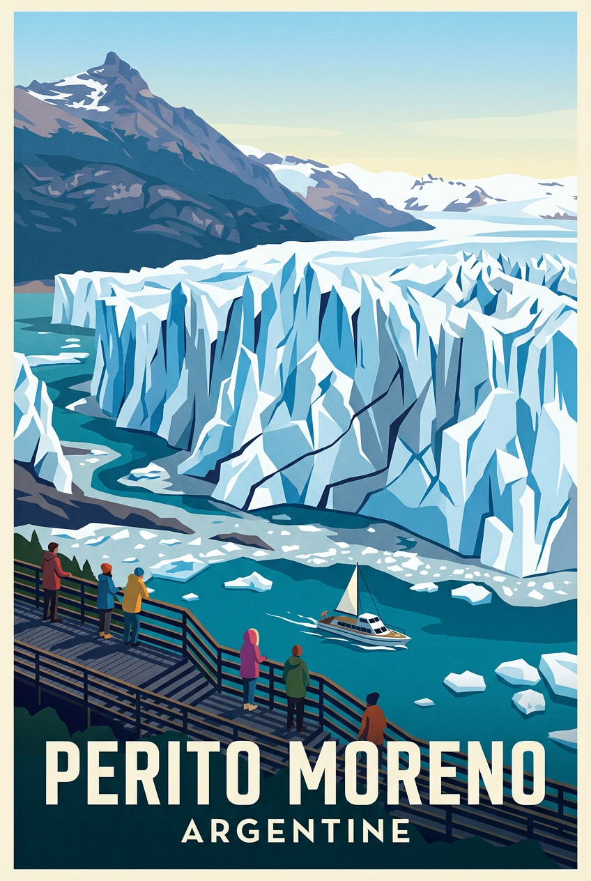 Affiche du Perito Moreno, glacier d'Argentine | Afich