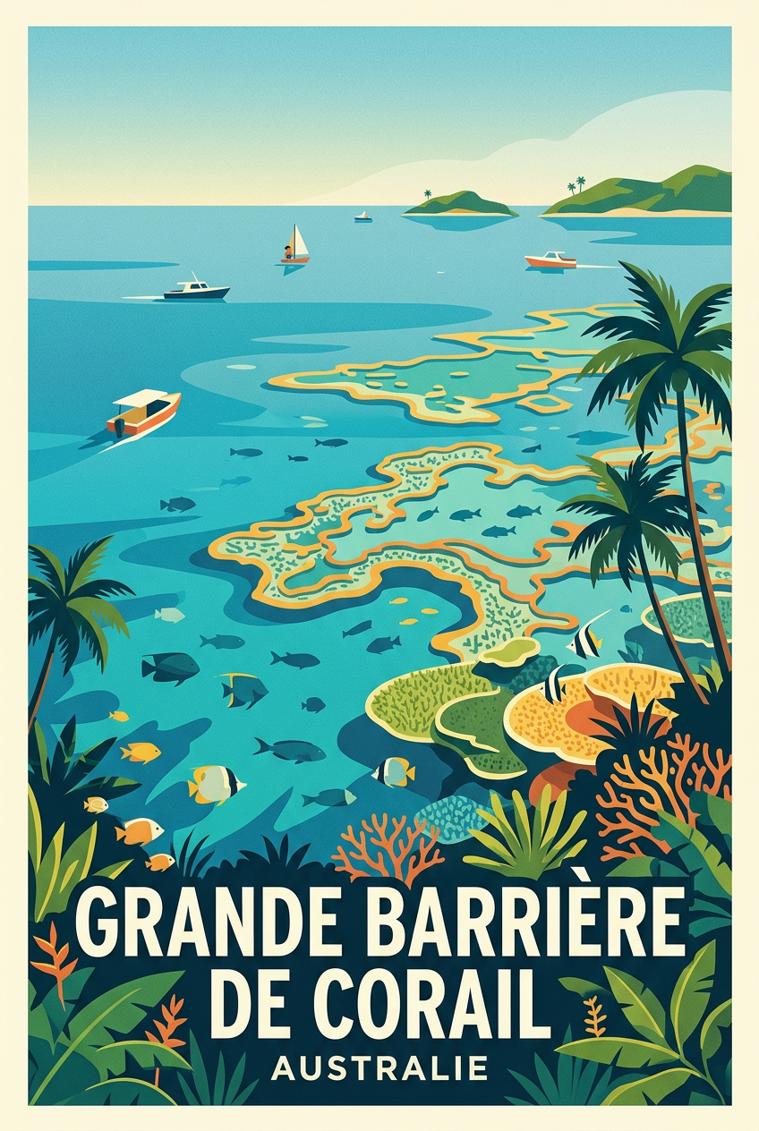 Affiche Grande Barrière de Corail, Australie | Afich