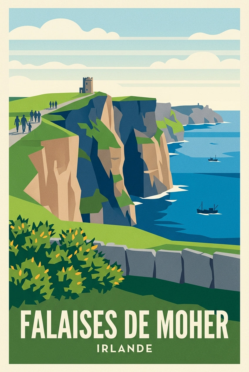 Affiche des Falaises de Moher, poster Irlande | Afich