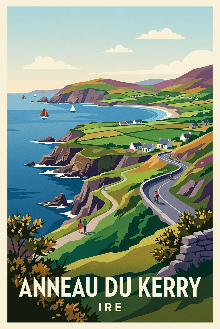 Affiche de l'Anneau du Kerry, poster Irlande | Afich