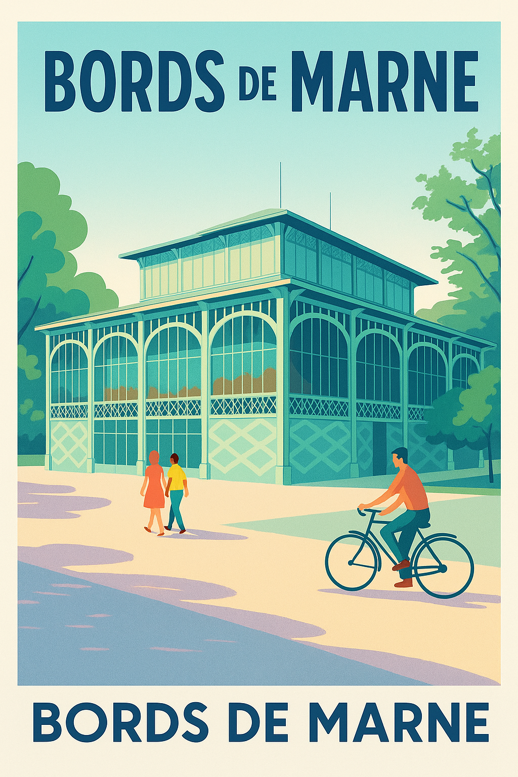Affiche de Bords de Marne - L'élégance rétro des guinguettes au fil de l'eau