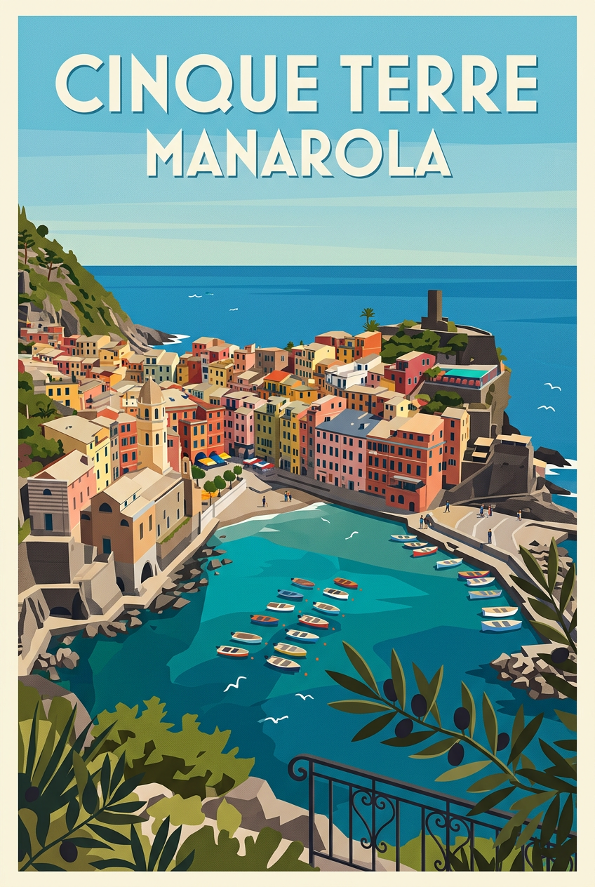 Affiche de Manarola, Cinque Terre Italie | Afich