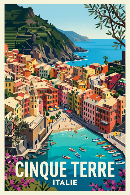 Affiche de Manarola, Cinque Terre Italie