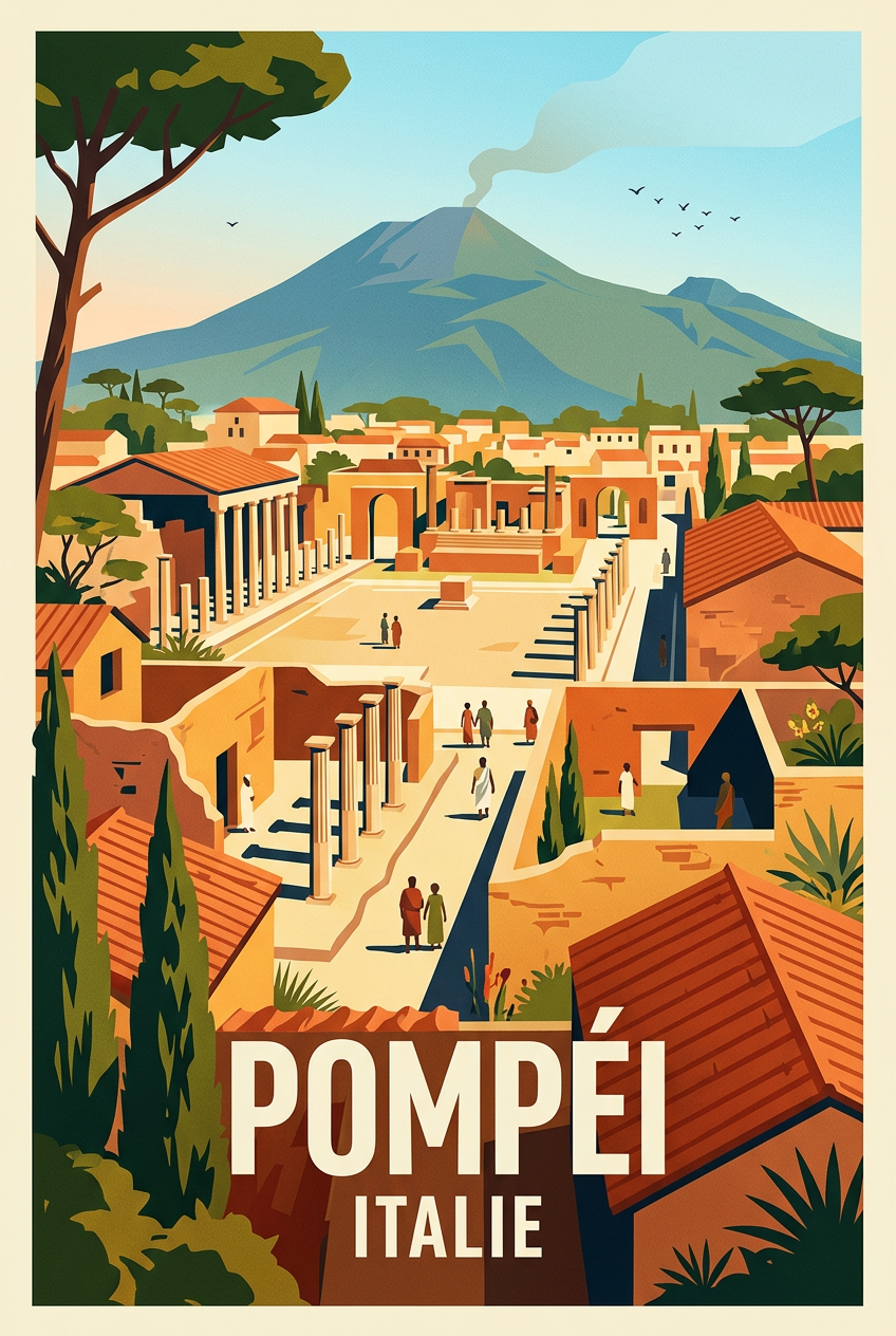 Affiche de Pompéi, poster Italie antique | Afich
