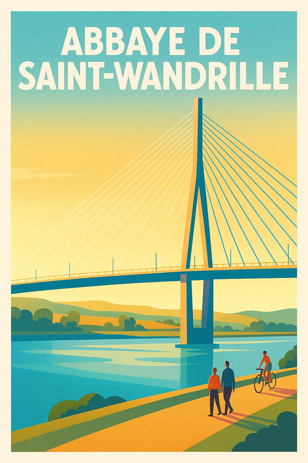 Affiche de Abbaye de Saint-Wandrille - L'élégance des bords de Seine