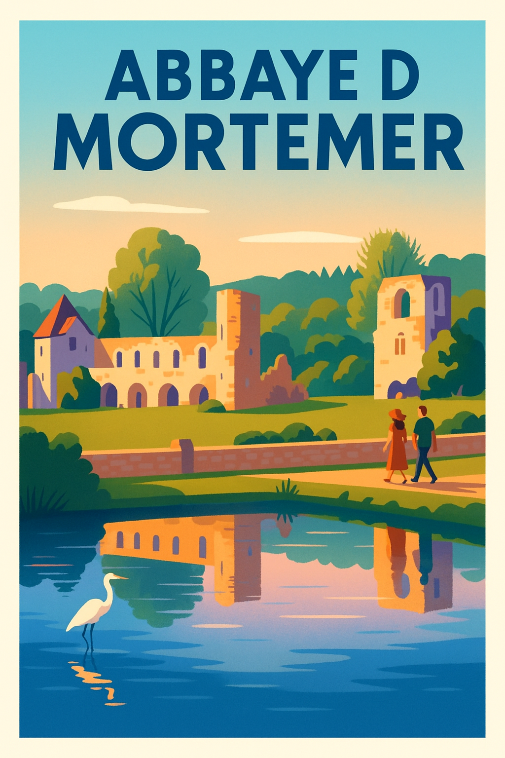 Affiche de Abbaye de Mortemer - L'élégance intemporelle de la Normandie