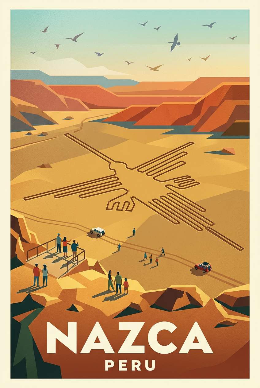 Affiche de Nazca, poster colibri du Pérou | Afich