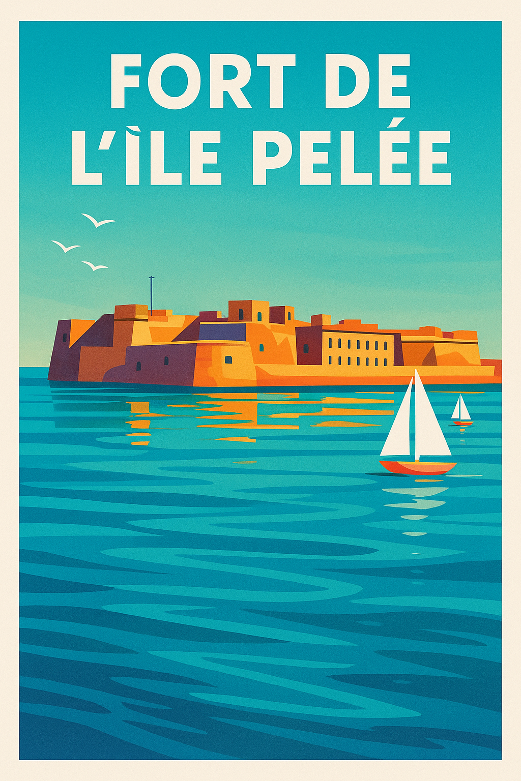 Affiche de Fort de l'Île Pelée - L'éclat historique de la rade de Cherbourg