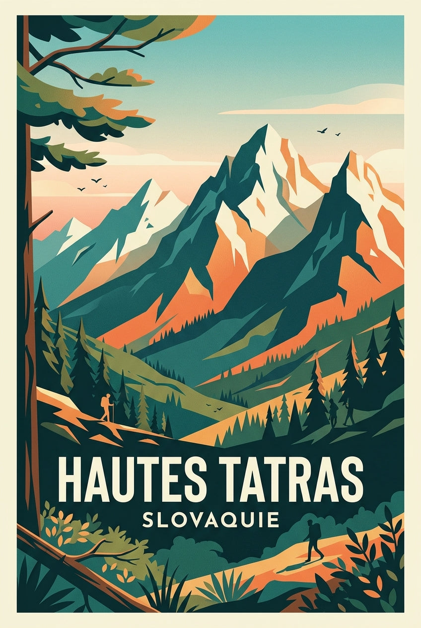 Affiche des Hautes Tatras, poster montagnes | Afich