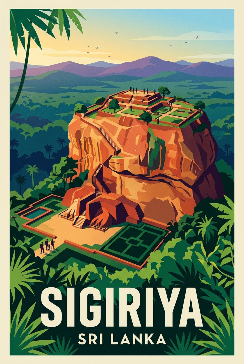 Affiche de Sigiriya, rocher du Lion | Afich