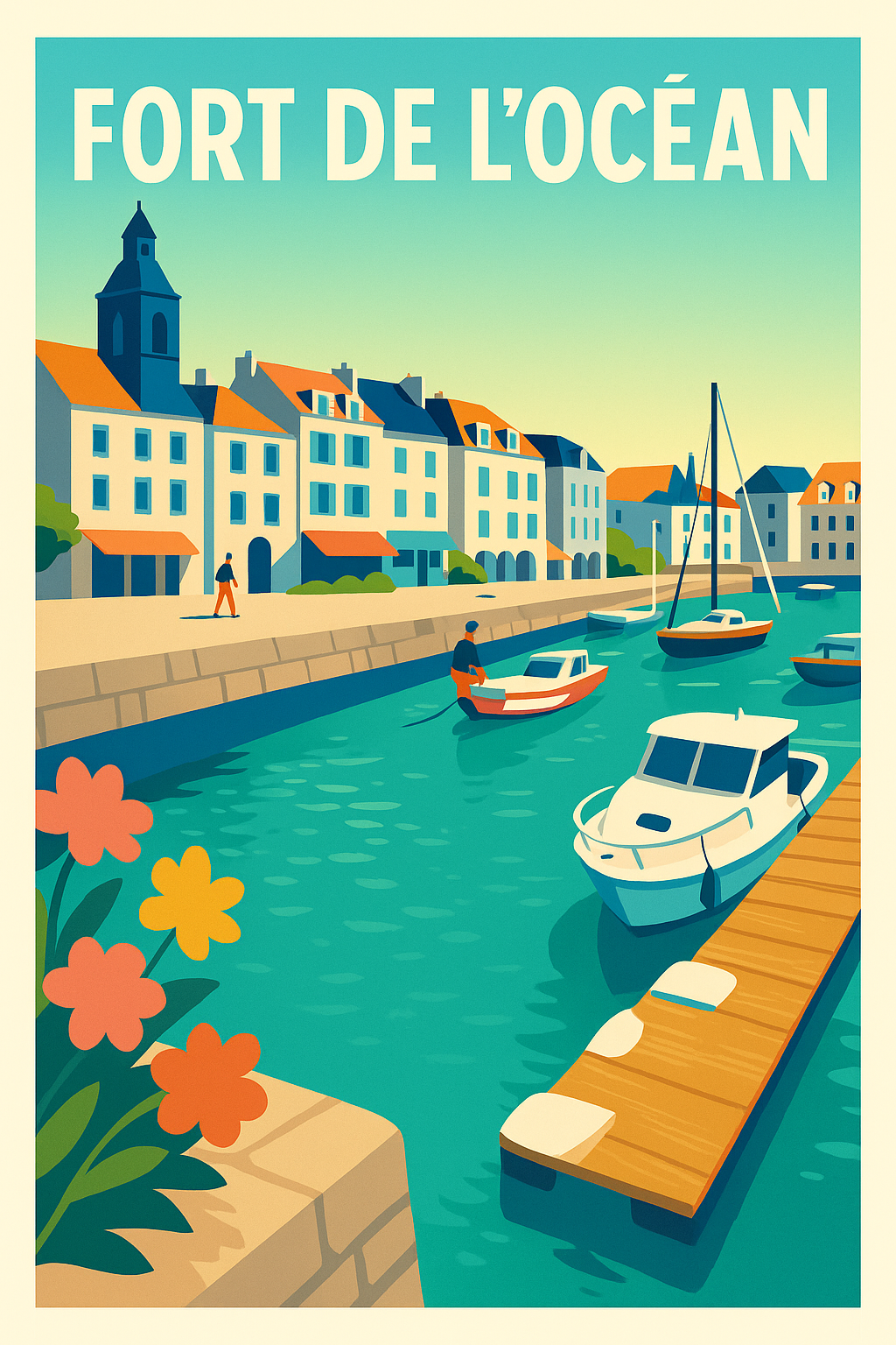 Affiche de Fort de l'Océan - L'élégance maritime au cœur de votre décoration