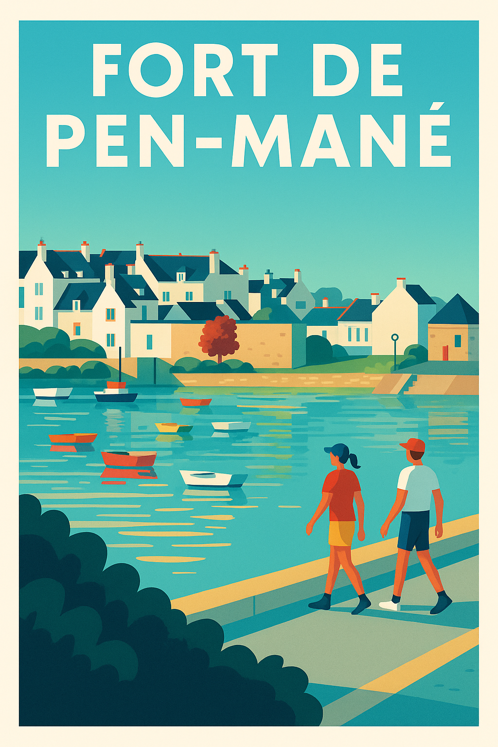 Affiche de Fort de Pen-Mané - L'élégance maritime de la rade de Lorient