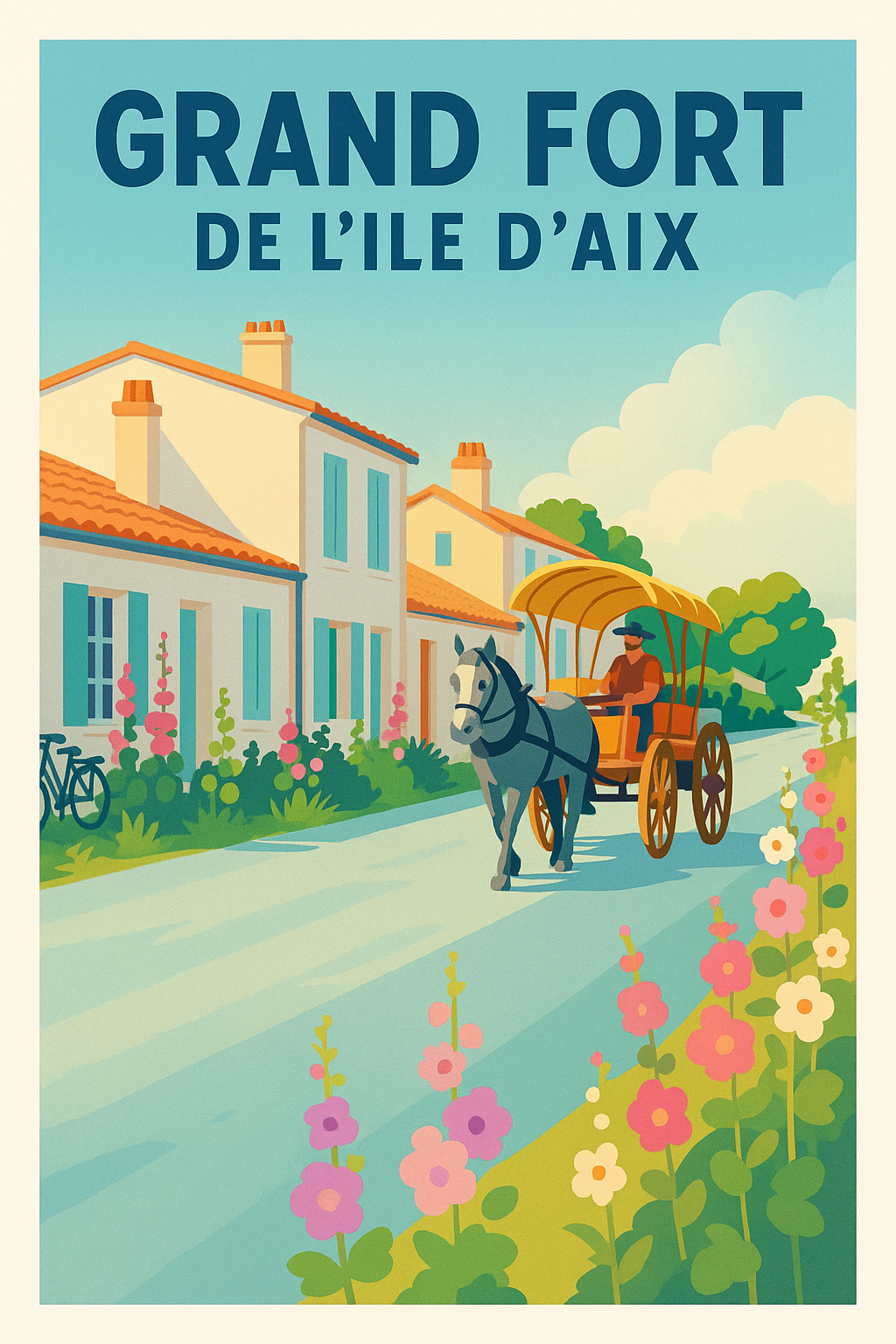 Affiche de Grand Fort de l'Île d'Aix - L'élégance intemporelle de la Charente-Maritime