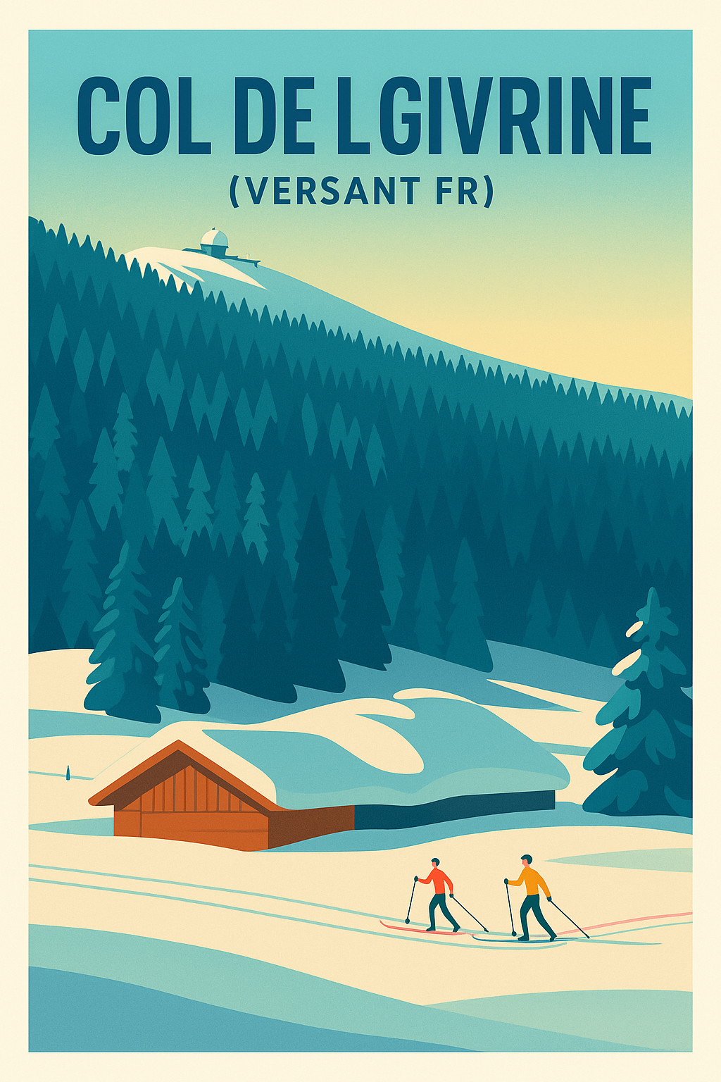 Affiche de Col de la Givrine - L'évasion hivernale au cœur du Jura