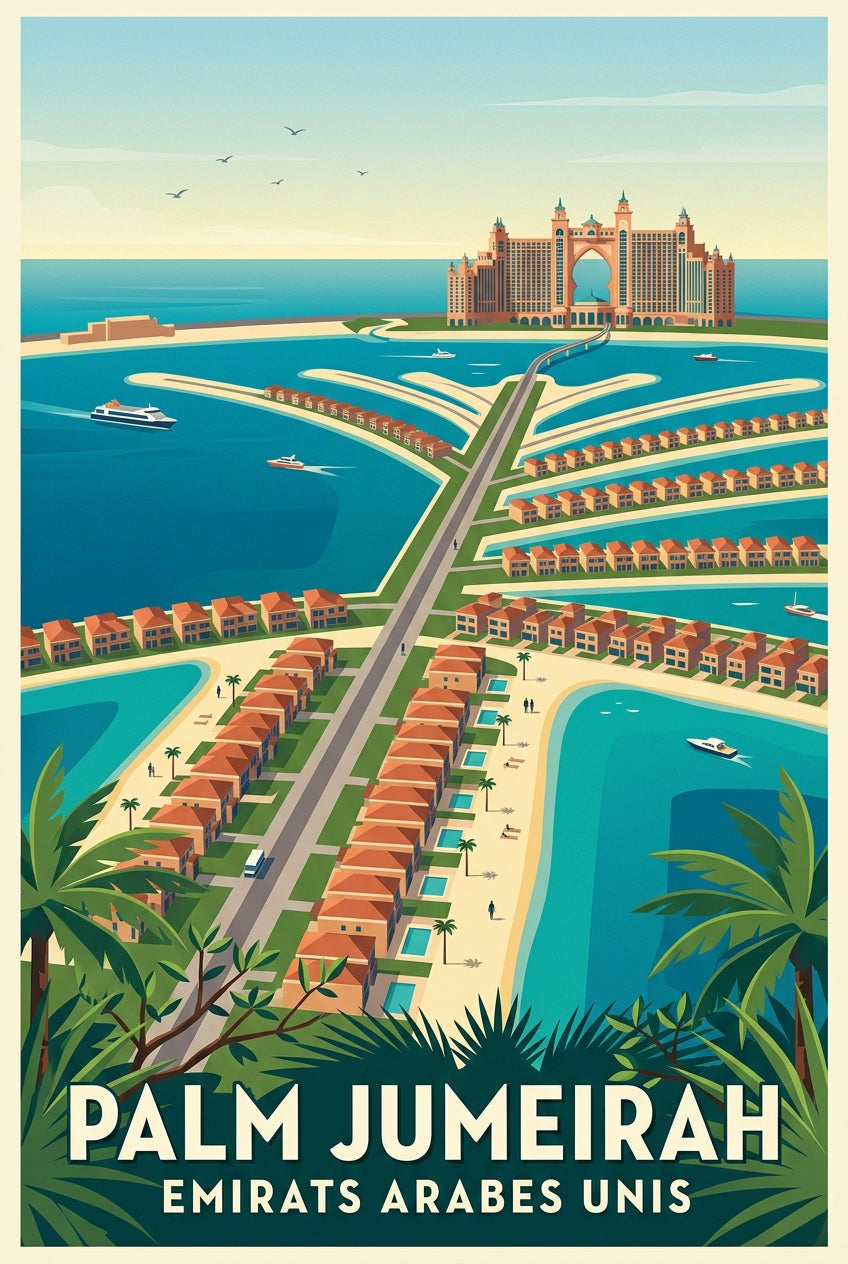 Affiche de Palm Jumeirah, poster hôtel Atlantis | Afich