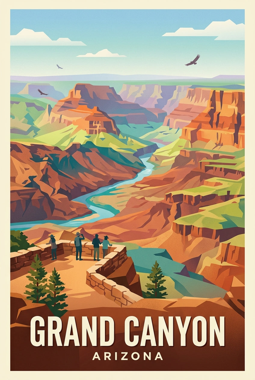 Affiche du Grand Canyon, panorama Arizona | Afich