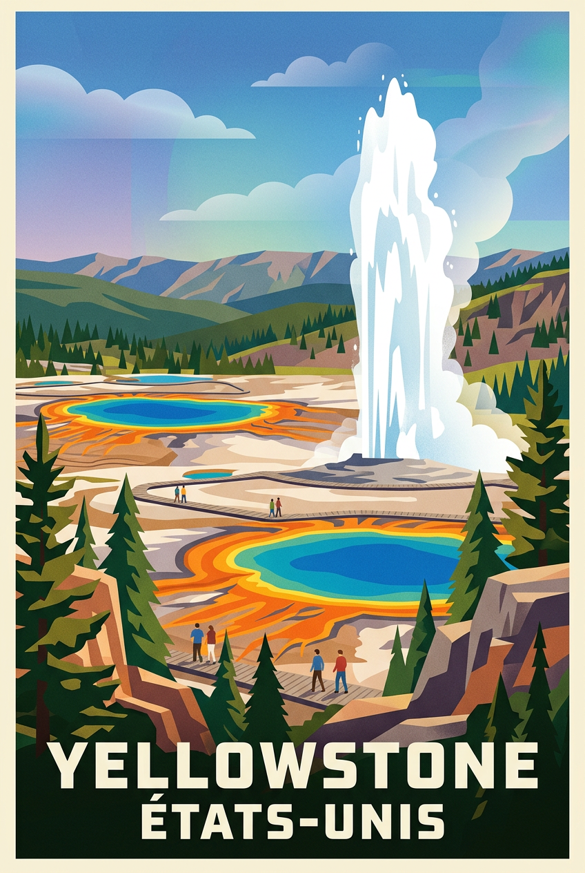 Affiche de Yellowstone, poster parc national | Afich
