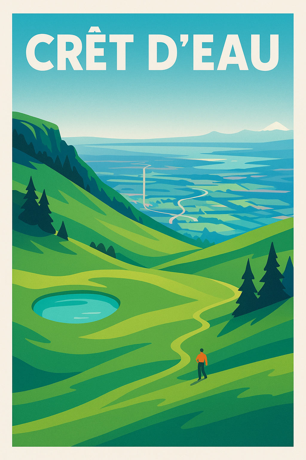 Affiche de Crêt d'Eau - Le sommet majestueux du Jura