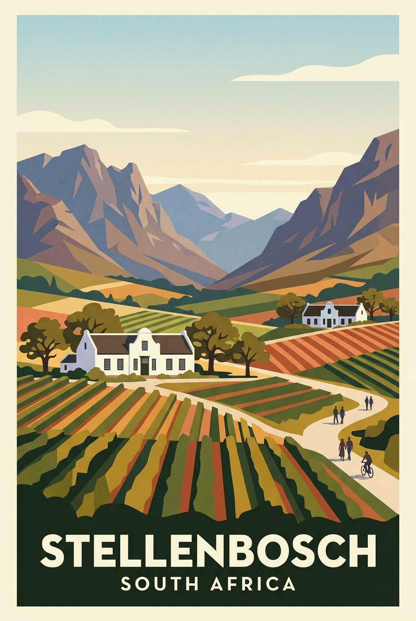 Affiche de Stellenbosch, poster Afrique du Sud | Afich
