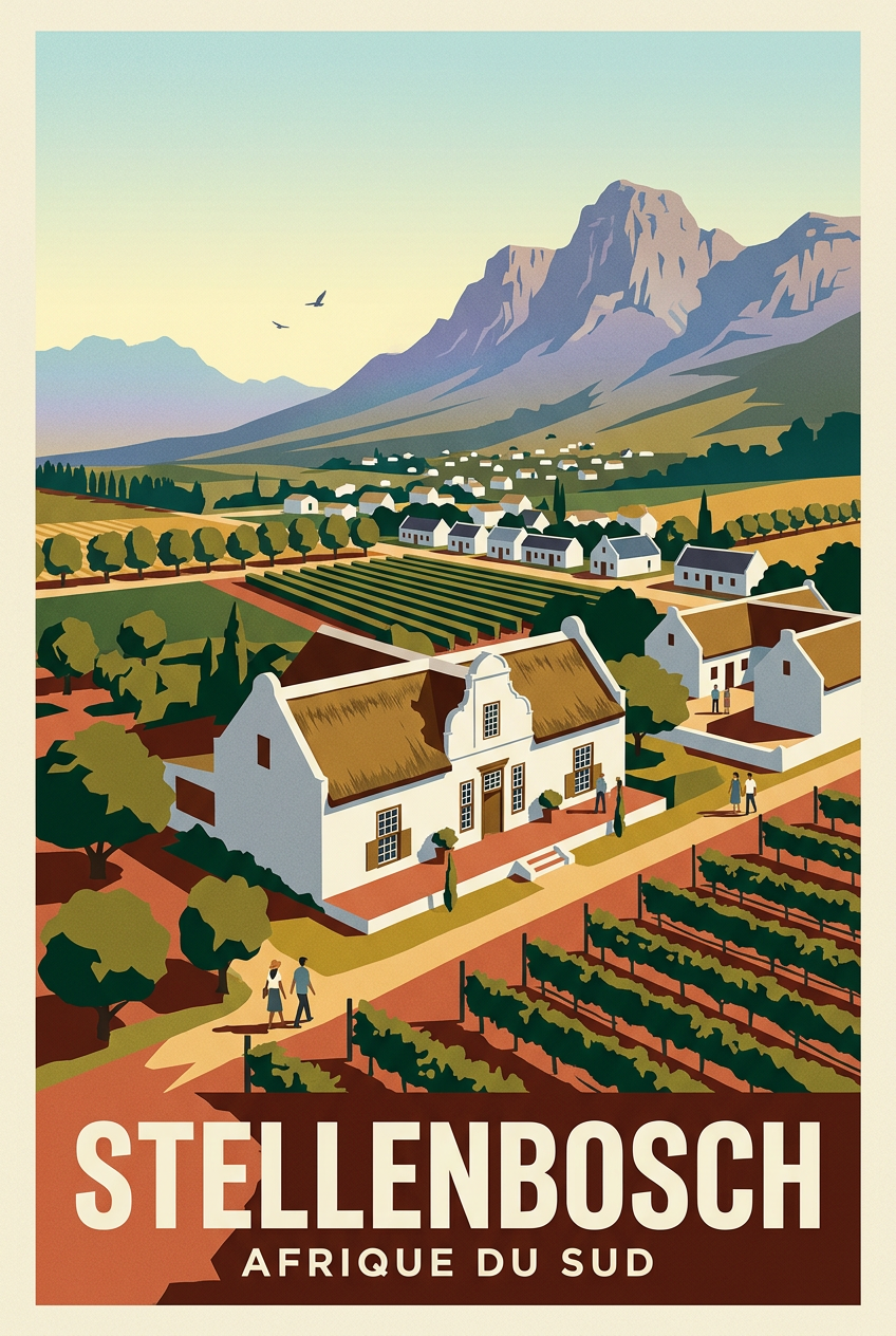 Affiche de Stellenbosch, poster Afrique du Sud | Afich