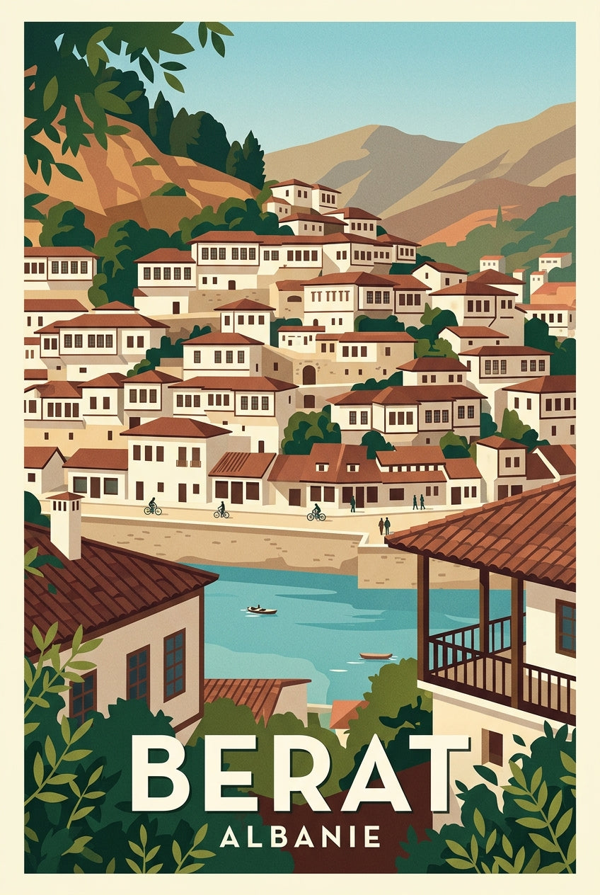 Affiche de Berat, ville aux mille fenêtres | Afich