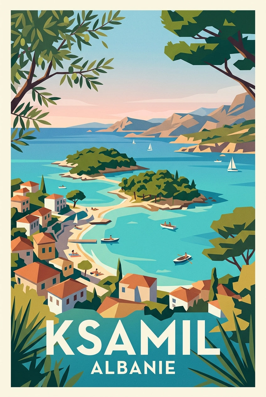 Affiche d'Albanie, Ksamil et ses îles | Afich