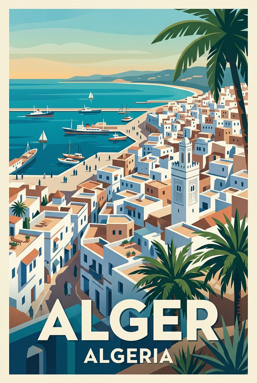Affiche d'Alger, poster décoratif | Afich