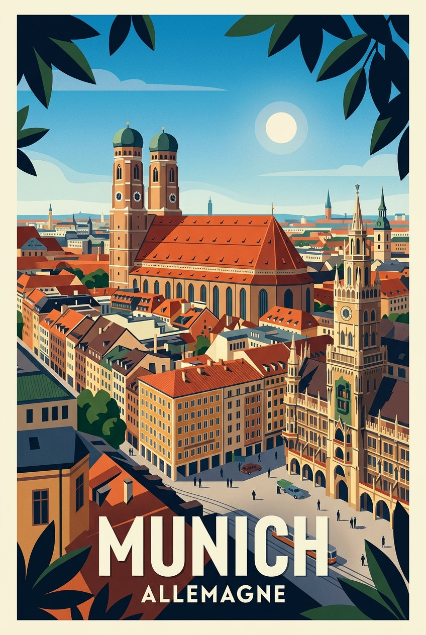 Poster de Munich, Marienplatz et Neues Rathaus | Afich