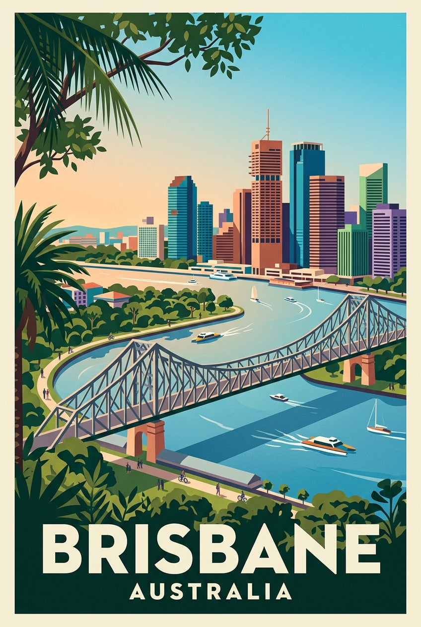Affiche de Brisbane, Story Bridge Australie | Afich