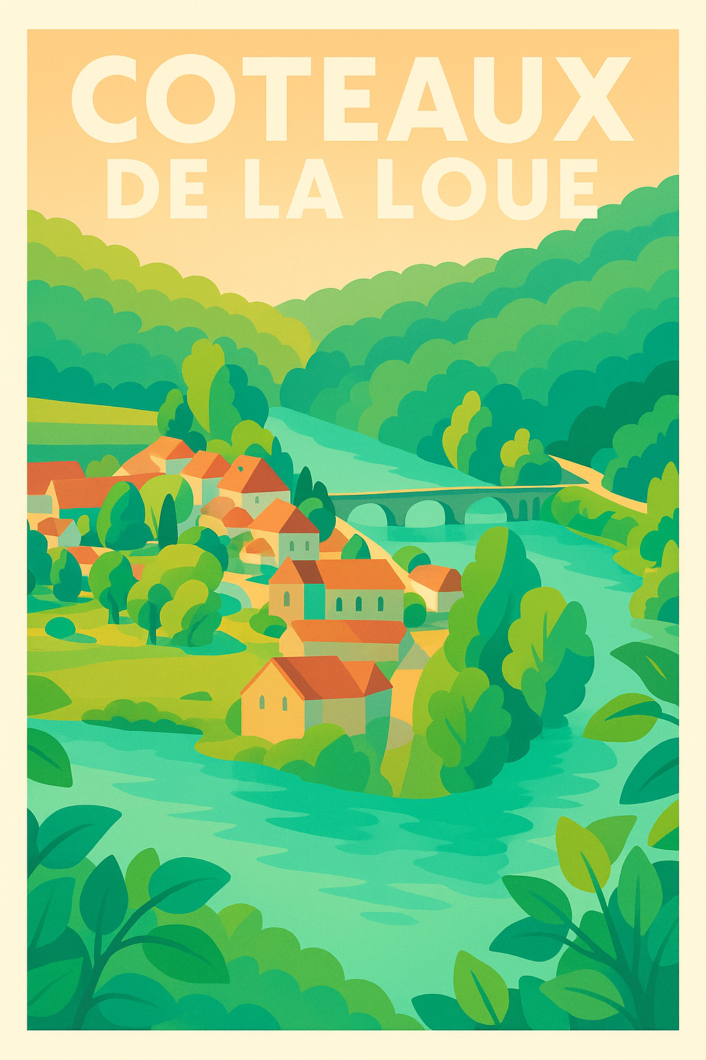 Affiche de Coteaux de la Loue - L'éclat d'un paysage verdoyant et paisible