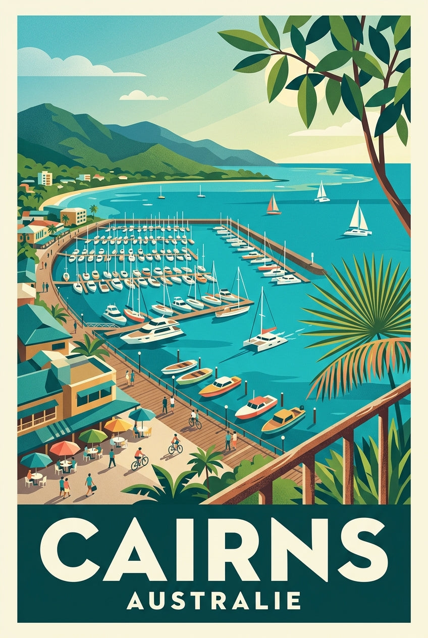 Affiche de Cairns, poster marina et montagnes | Afich