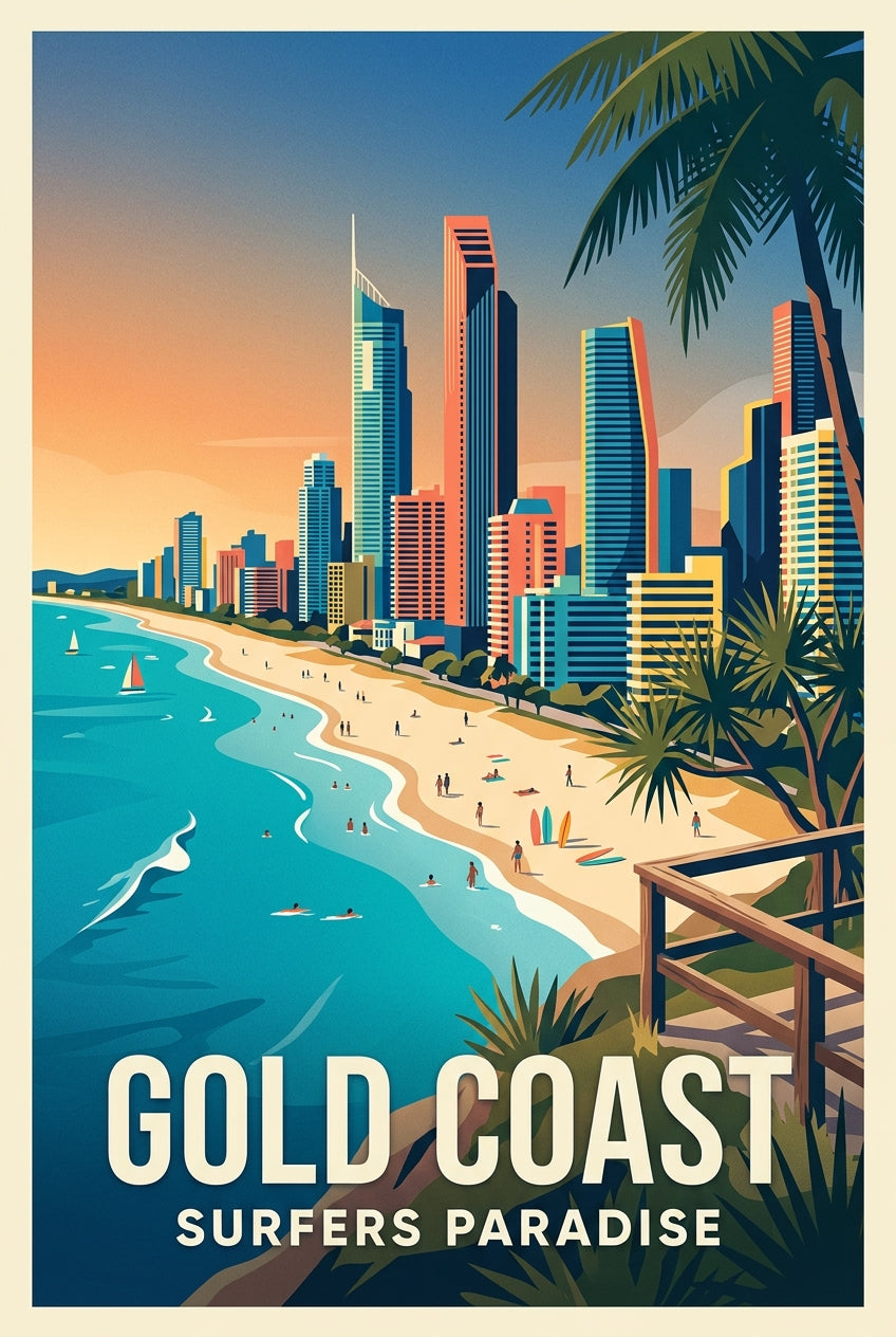 Affiche de Gold Coast, Surfers Paradise | Afich