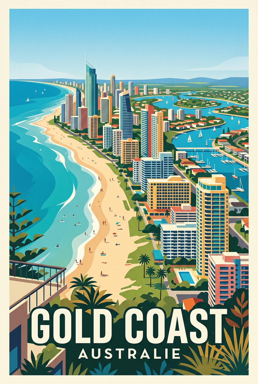 Affiche de Gold Coast, Surfers Paradise | Afich