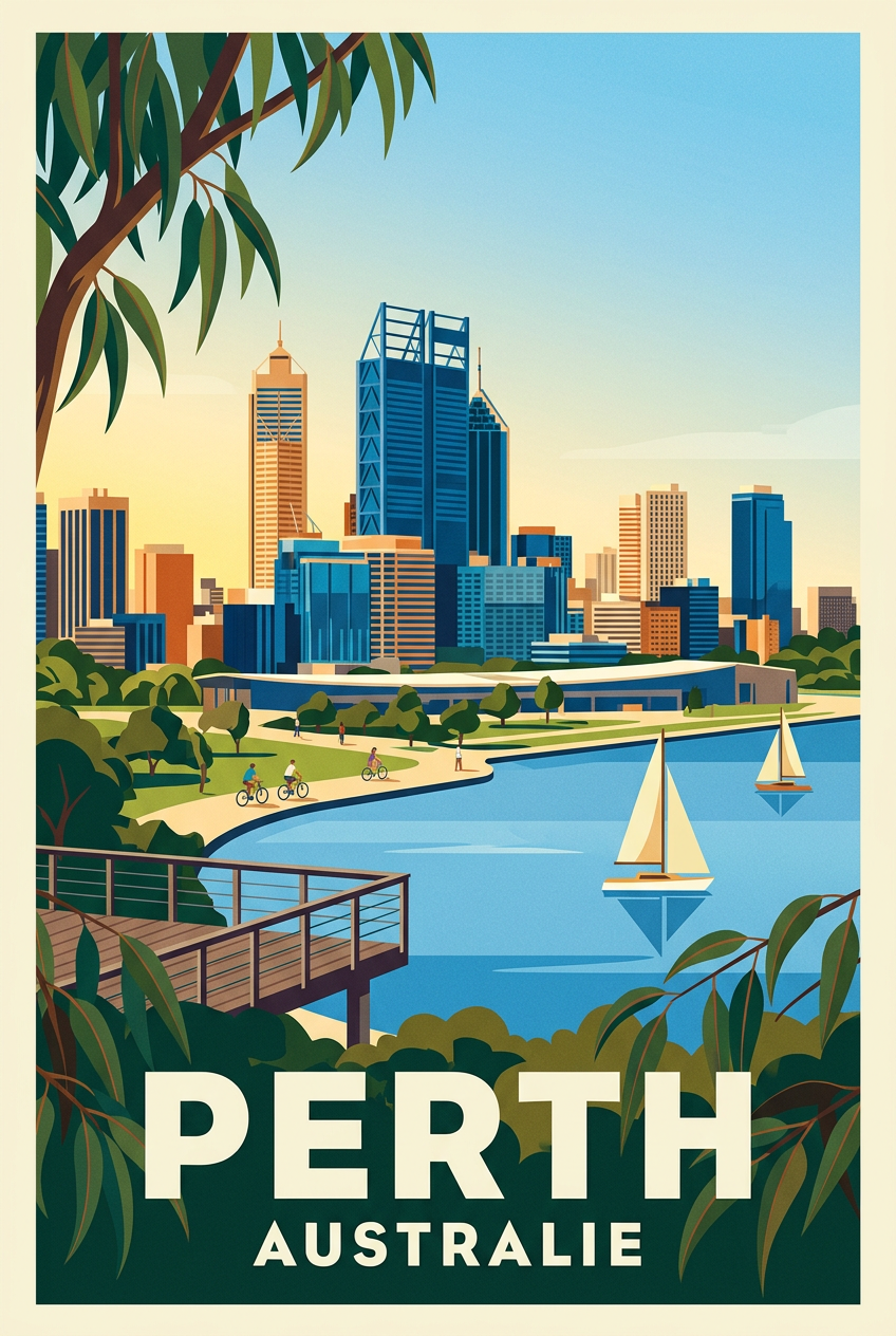 Poster de Perth, panorama Elizabeth Quay | Afich
