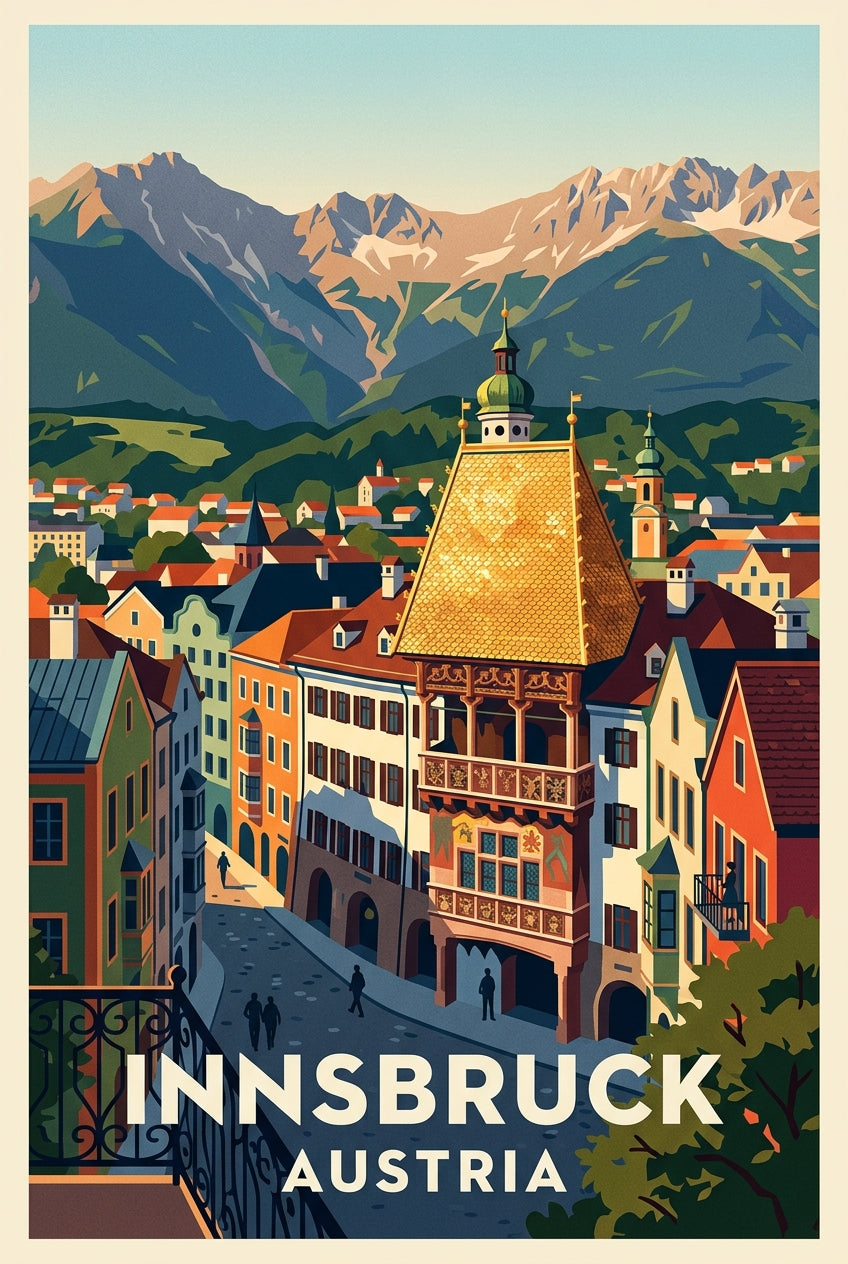 Poster d'Innsbruck, Petit Toit d'or | Afich