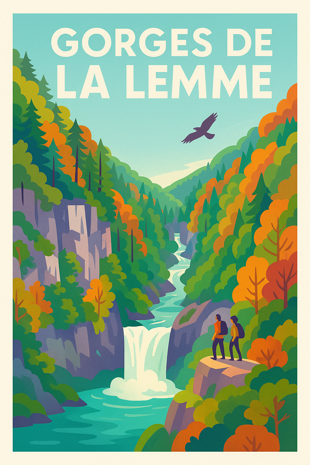 Affiche de Gorges de la Lemme - Une escapade sauvage au cœur du Jura