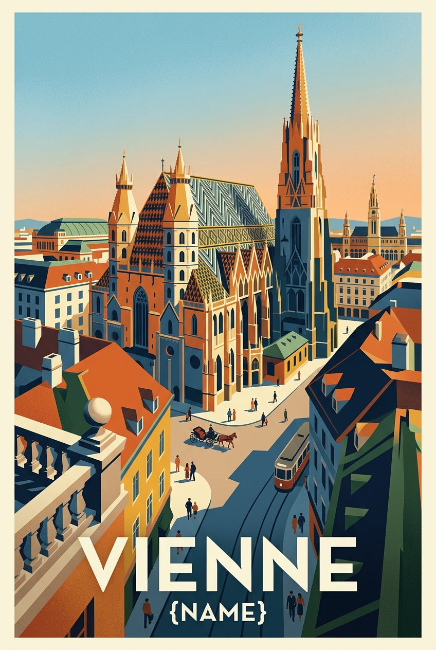 Affiche de Vienne, poster ville d'Autriche | Afich