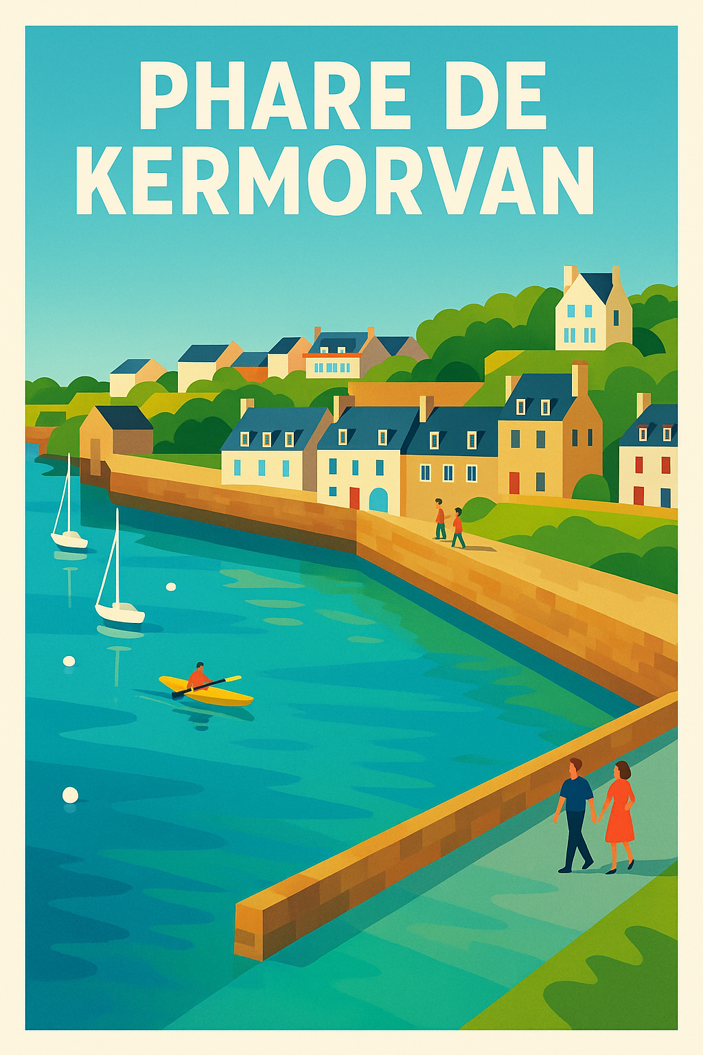 Affiche de Phare de Kermorvan - L'élégance du littoral breton chez vous
