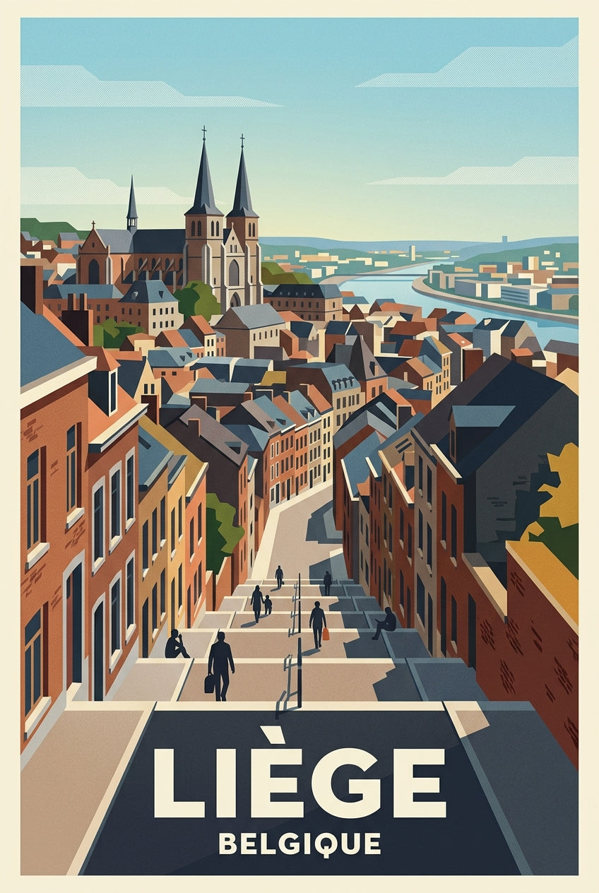 Affiche de Liège, poster de Belgique | Afich