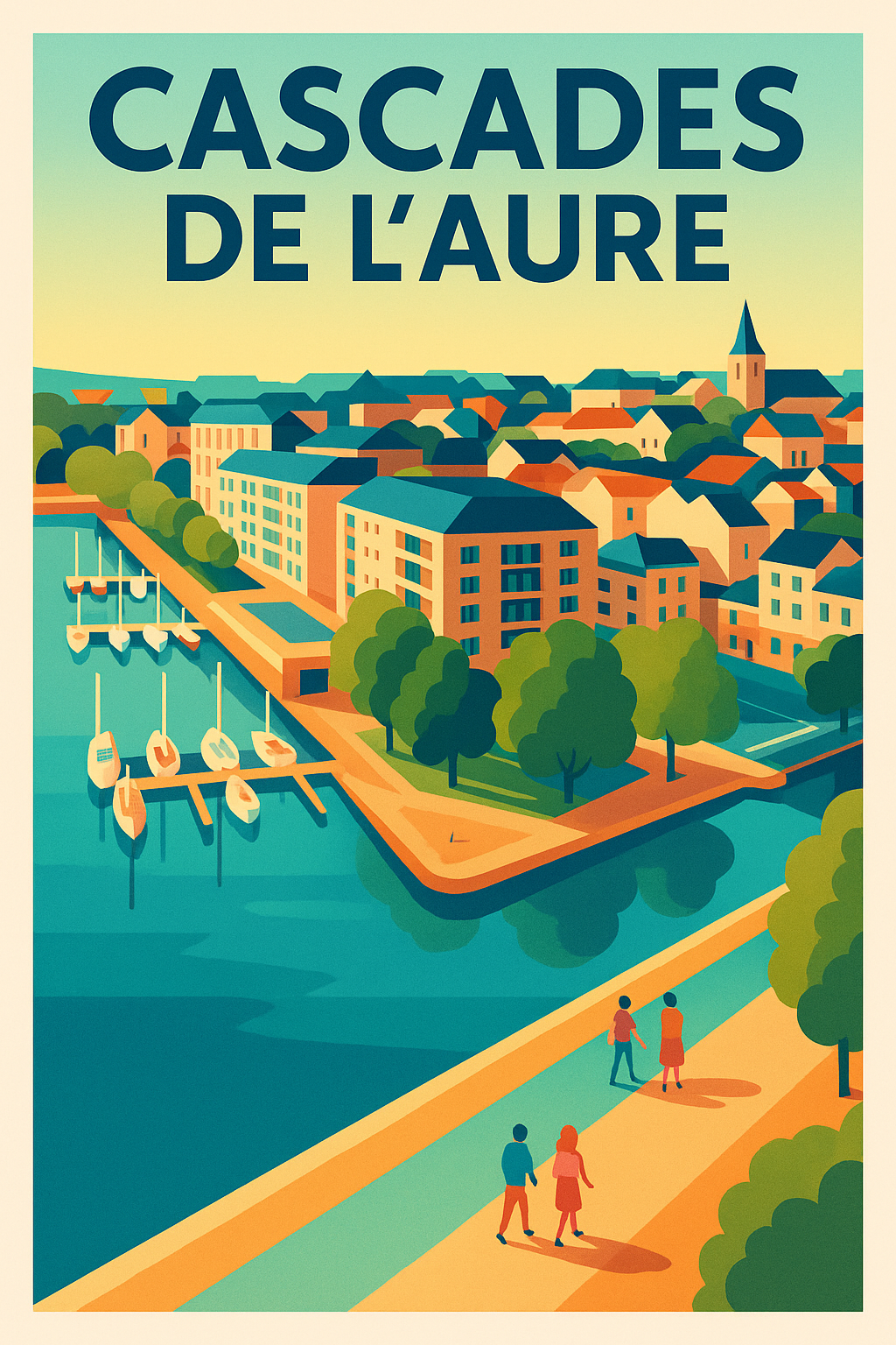 Affiche de Cascades de l'Aure - L'élégance d'une escale au bord de l'eau