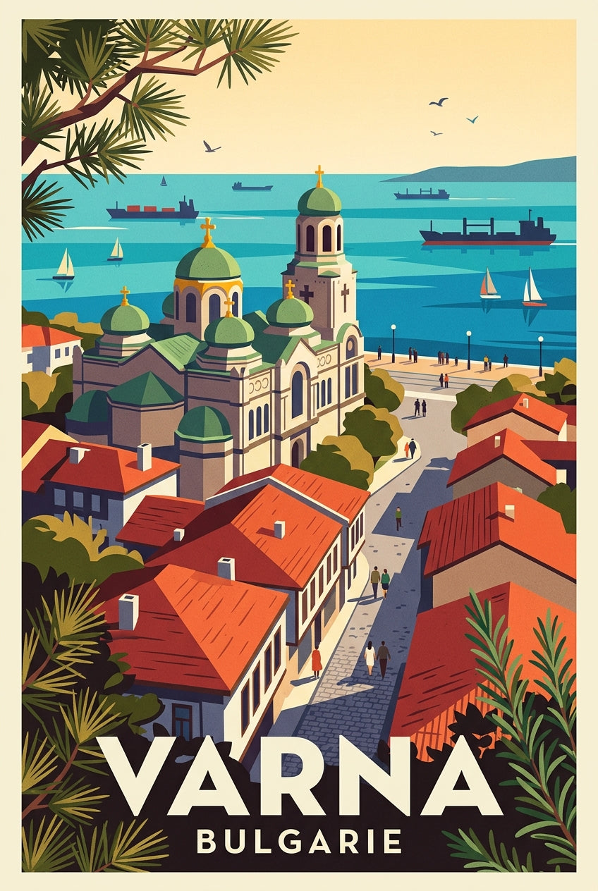 Affiche de Varna, cathédrale de Bulgarie | Afich