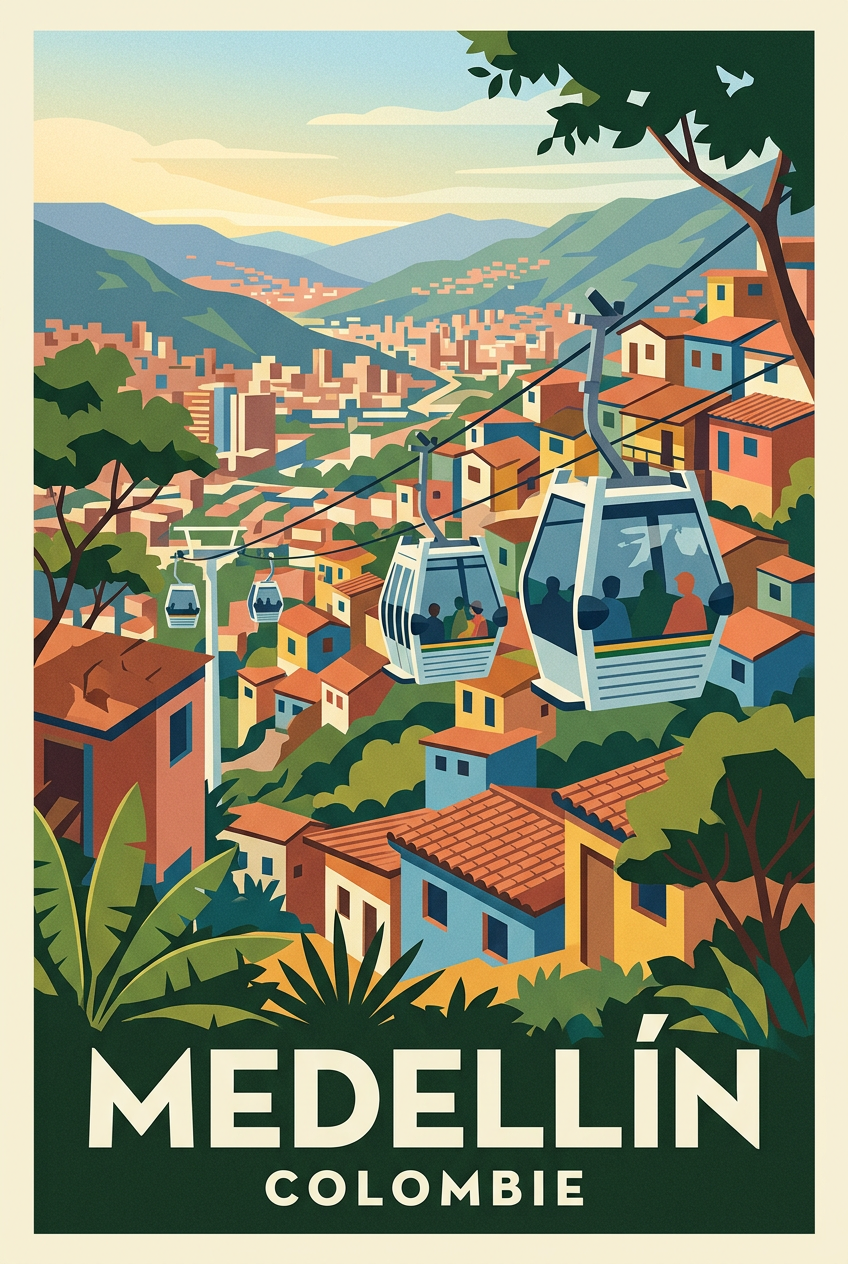 Affiche de Medellín, Colombie vintage | Afich