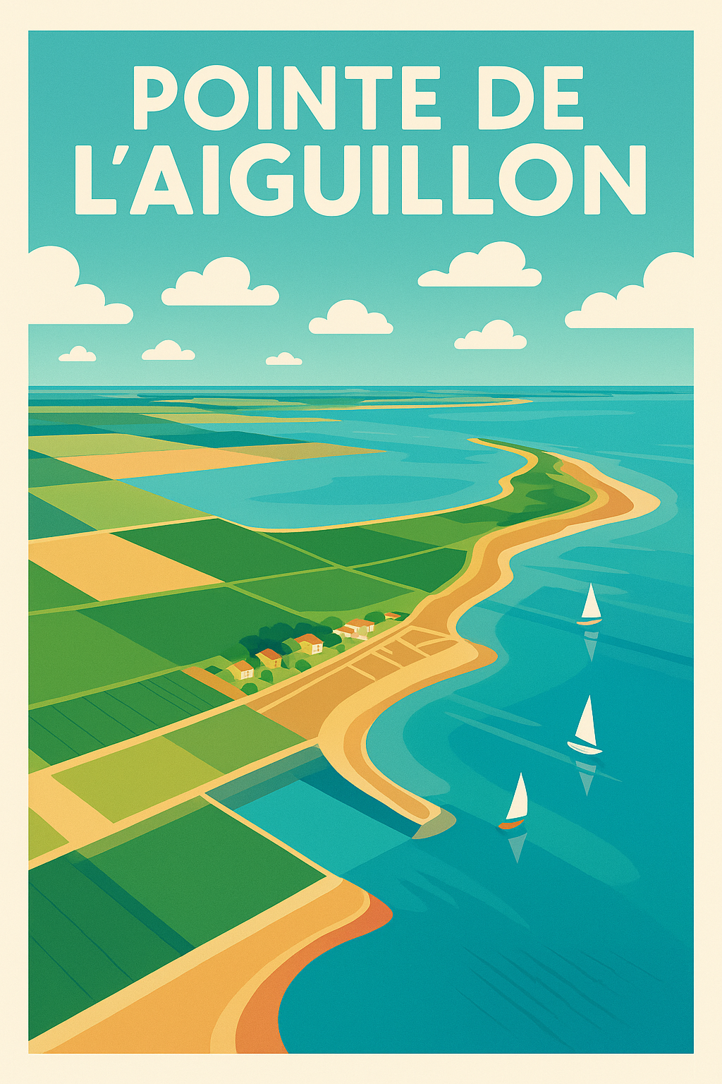 Affiche de Pointe de l'Aiguillon - L'élégance sauvage du littoral vendéen